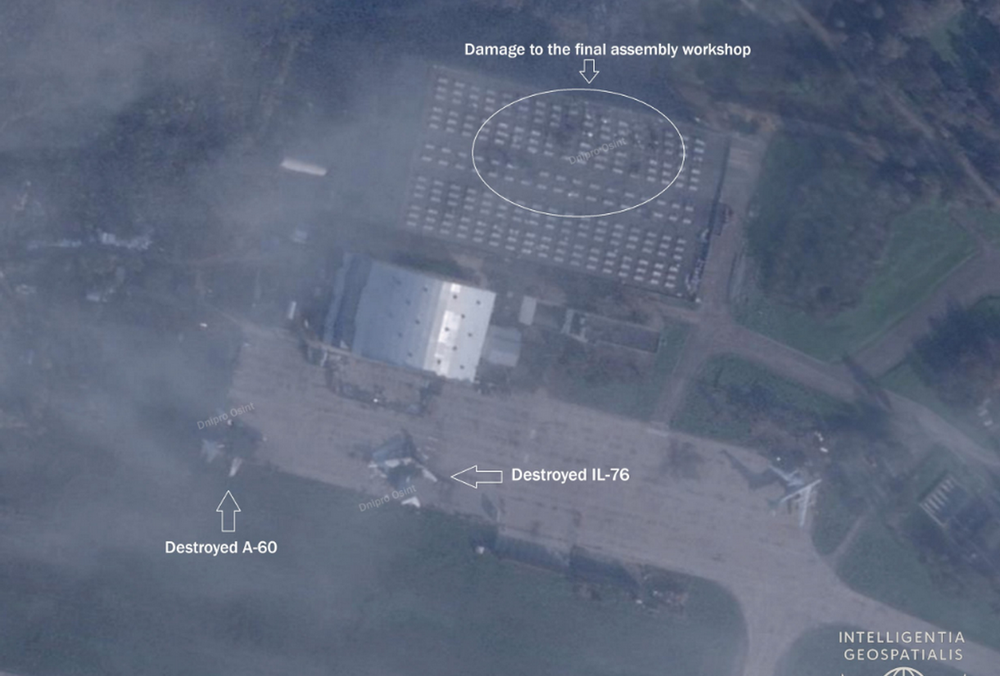 Внаслідок атаки на Таганрог знищено два літаки: носій лазерної зброї А-60 та ДРЛО А-100