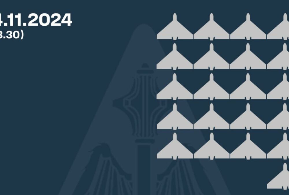 Ночью ПВО сбила 21 российский БПЛА, еще 38 - приземлила