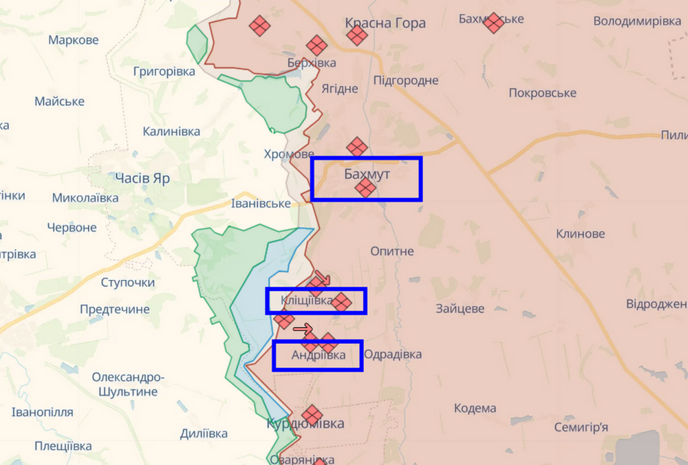 ЗСУ мають частковий успіх на південному фланзі Бахмута