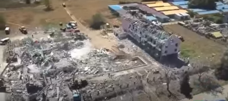 На месте ракетного удара в Сергеевке нашли 500 обломков российских ракет: видео