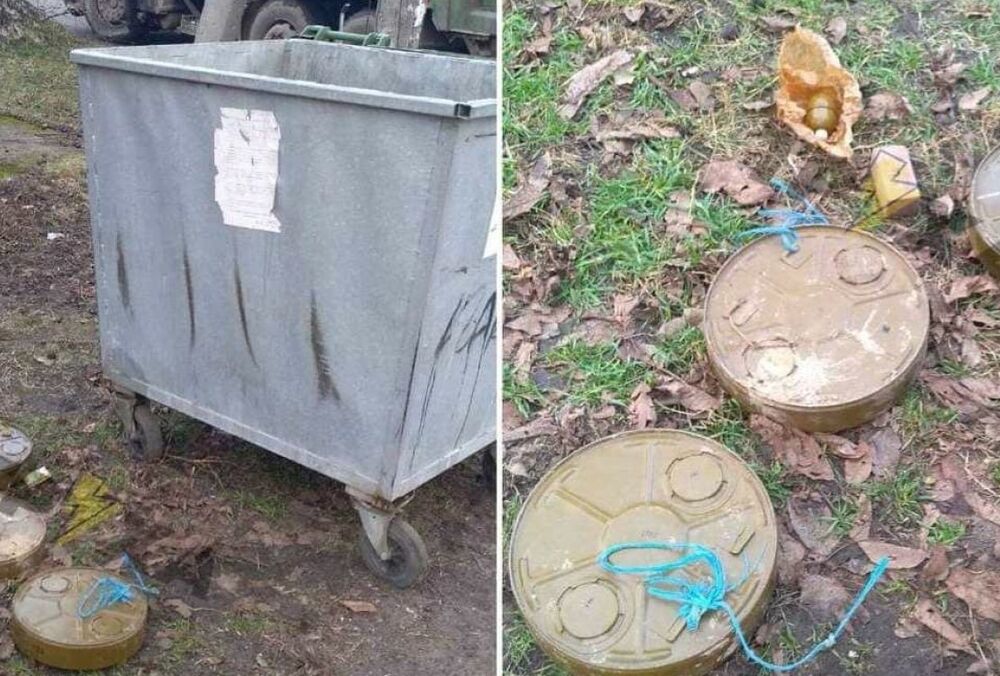 У Дніпрі в смітнику знайшли мішок з мінами та гранатами У Дніпрі в смітнику знайшли мішок з мінами та гранатами