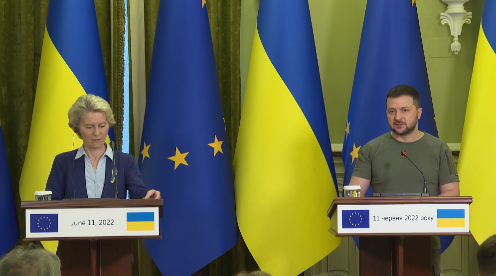 Глава Еврокомиссии рассказала, о чем разговаривала с Зеленским в Киеве