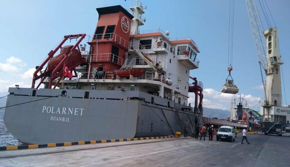 Первый корабль с украинским зерном прибыл в пункт назначения