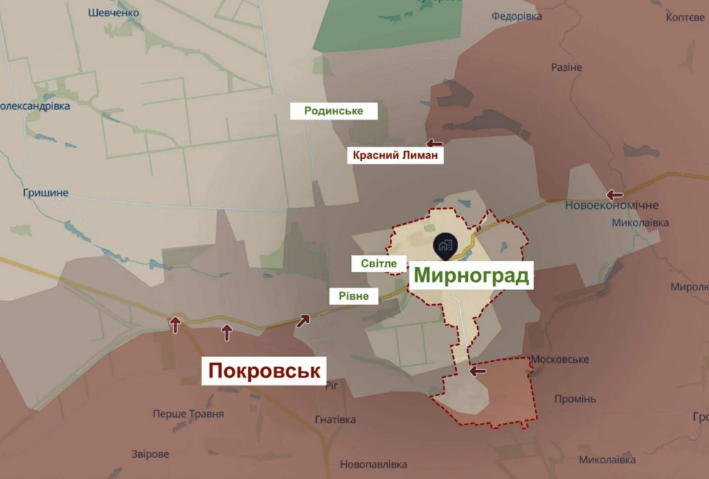 Усі дороги з Мирнограду перебувають у ”сірій зоні”, а деякі райони міста близькі до оточення, - УП