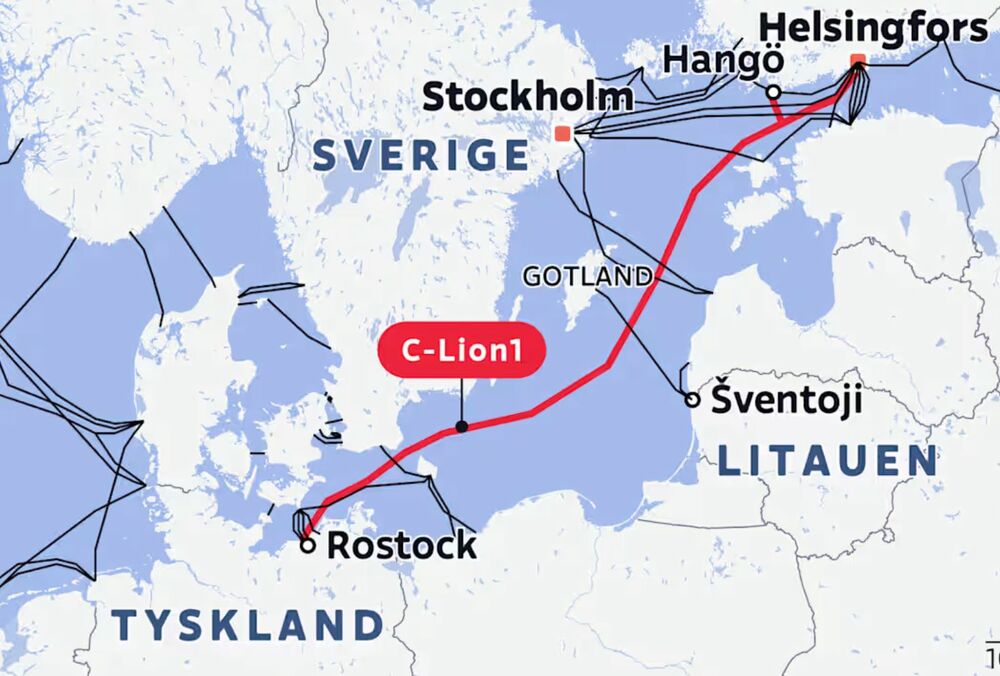 В Балтийском море снова повредили подводный кабель - между Финляндией и Германией