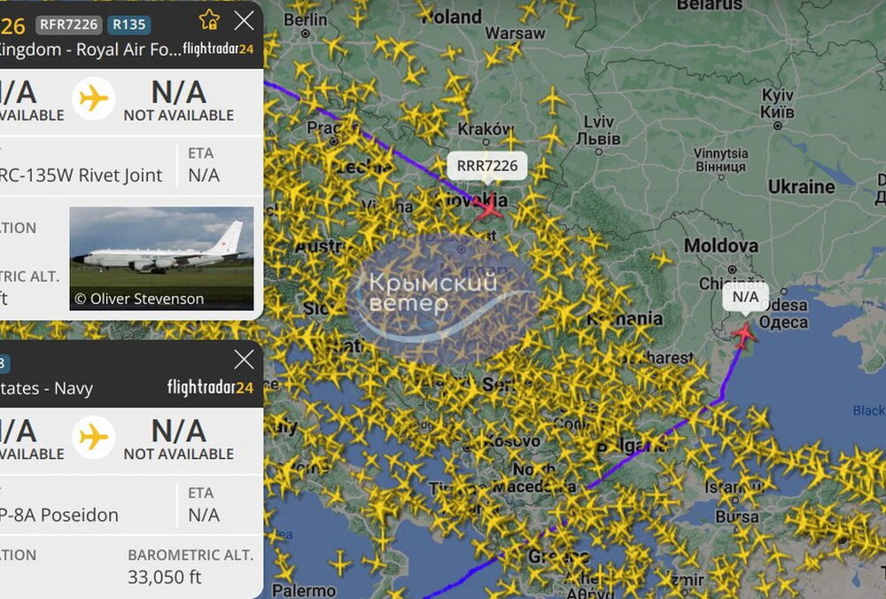 У Румунію для розвідки на кримському напрямку прибули літаки НАТО 