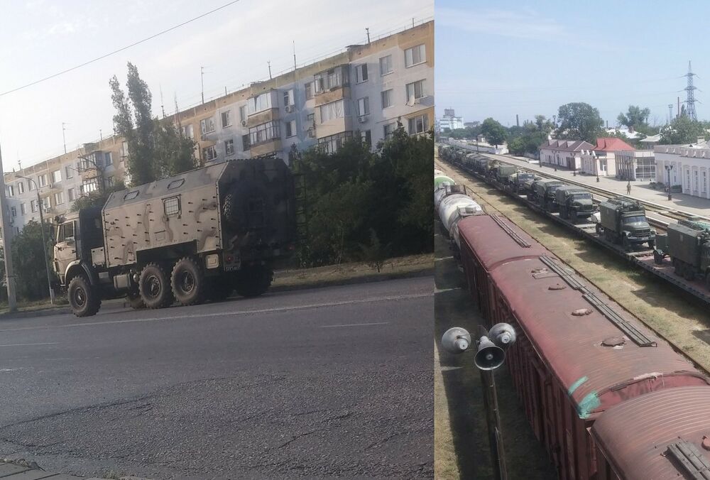 Вночі з Криму до Херсона вирушила колона із 400 військових машин окупантів