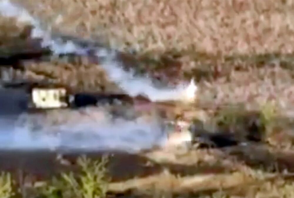 ЗСУ вперше спалили російський танк дроном-драконом, - ВІДЕО