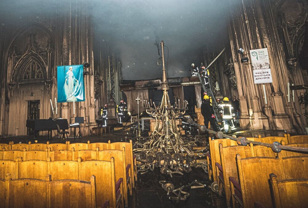 В Минкульте посчитали, сколько понадобится денег на восстановление сгоревшего костела в Киеве