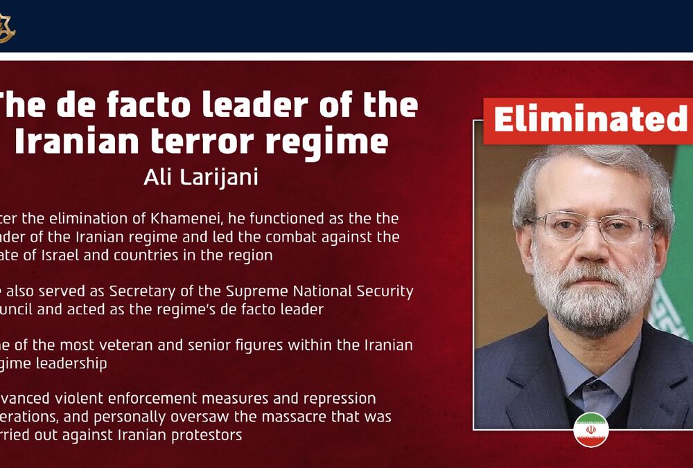 Ізраїль ліквідував одного з керівників Ірану, найближчого соратника Хаменеї Алі Ларіджані