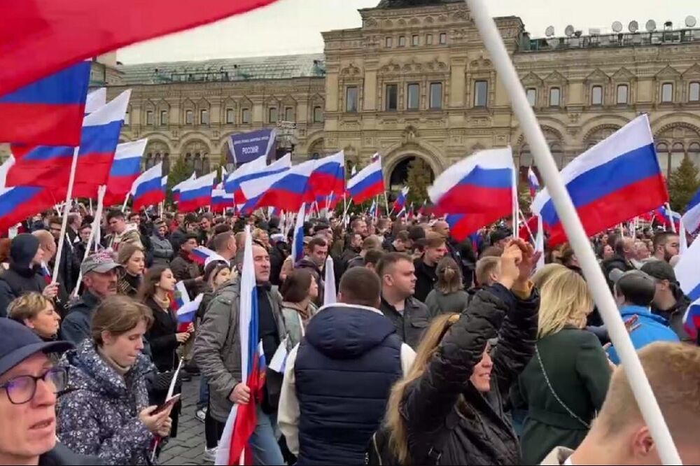 Путин выступил на митинге в честь оккупации украинских территорий в куртке за миллион рублей