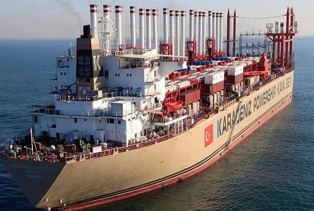 Турция предложила Украине электричество с плавучих электростанций