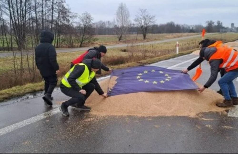 Польські аграрії пошкодили українські фури, висипавши з них зерно: з'явилася реакція прокуратури та міністра