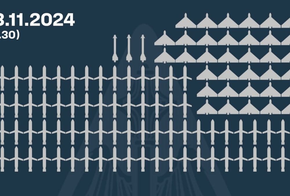 ПВО в ходе российской атаки сбила 79 ракет и 35 ”шахедов”