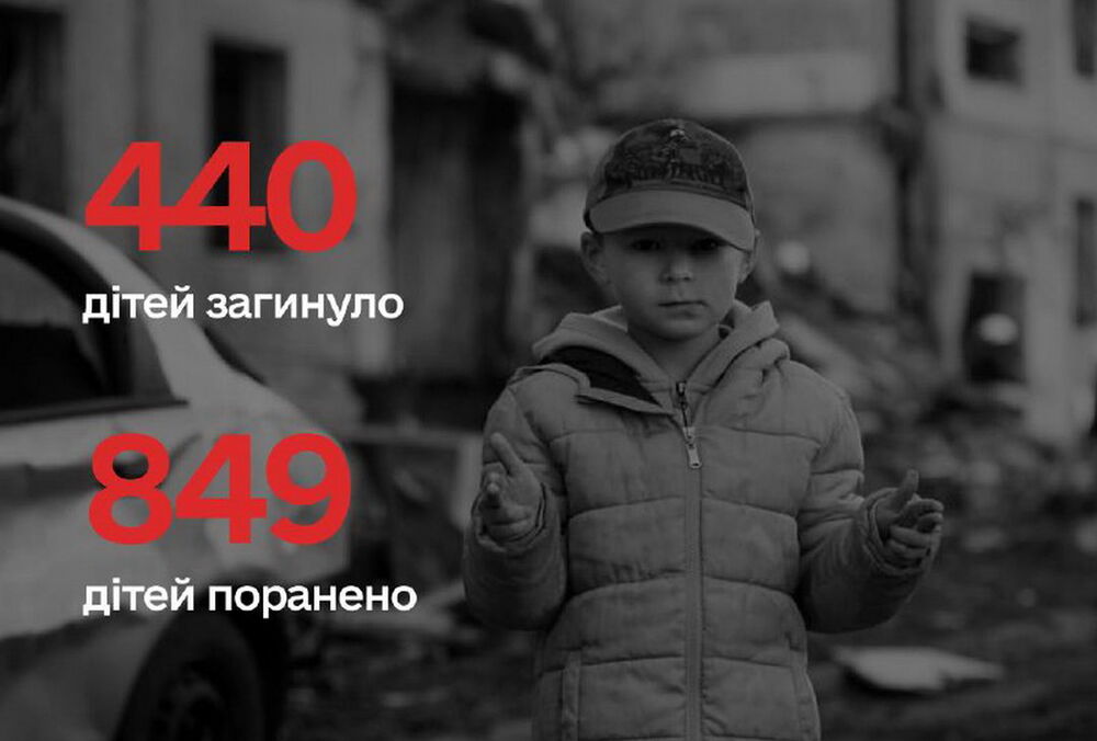 Росія за 9 місяців війни вбила 440 дітей