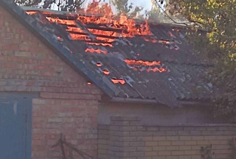 Через ракетну атаку сталася пожежа на Дніпропетровщині
