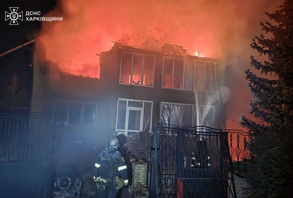 Росія масовано атакувала дронами Харківську область