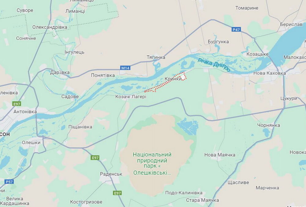 Росіяни активізувалися біля Кринок: підпалюють поля та ЗСУ доводиться переміщатися