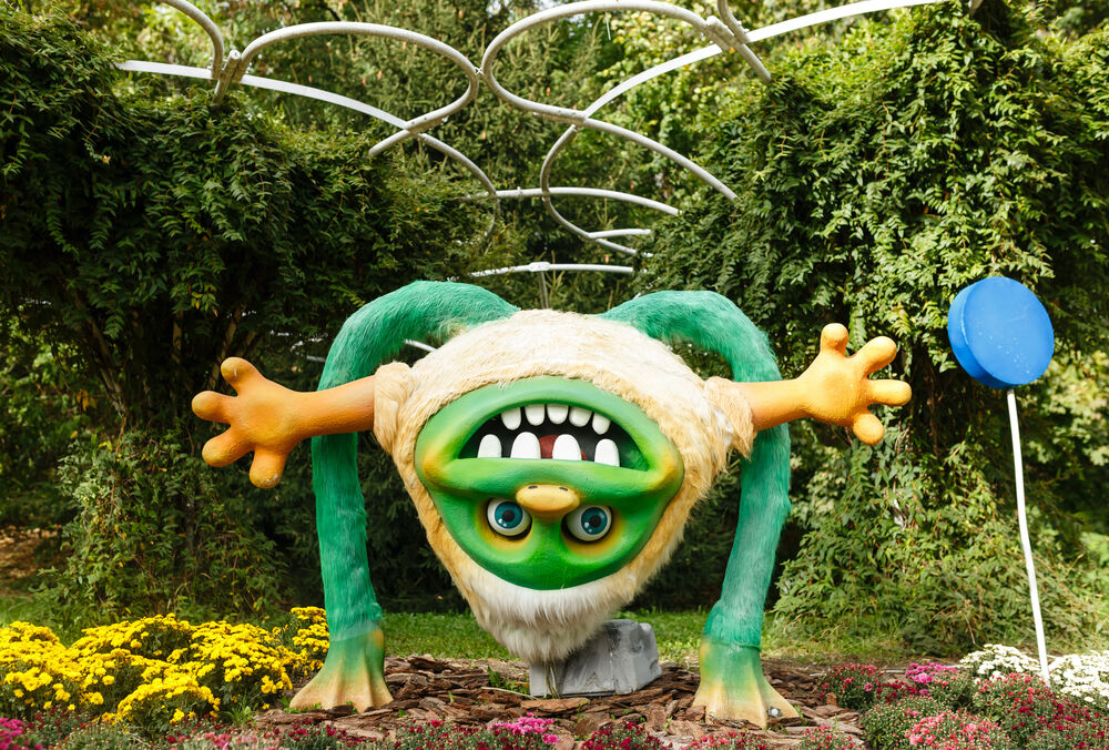 Сказочные тролли среди тысяч цветов: на Співочем стартовала масштабная выставка хризантем