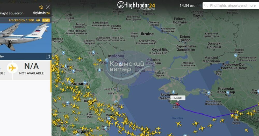 Після удару по командному пункту до Криму прилетів російський спецборт