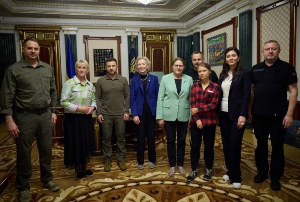 Экоактивистка Грета Тунберг встретилась в Киеве с Владимиром Зеленским