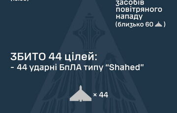 ППО збила 44 російські ”шахеди” з 79 запущених