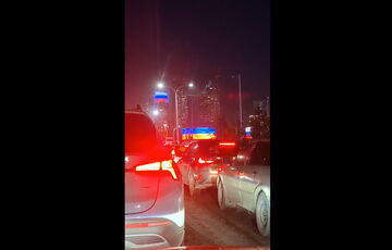 В Астане во время визита Путина на большой экран спроецировали флаг Украины вместо российского В Астане во время визита Путина на большой экран спроецировали флаг Украины вместо российского