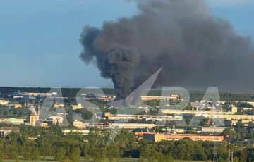 У Саранську після атаки БПЛА горить завод оптиковолоконних систем: кадри