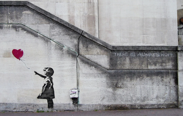 Бенксі створив нове графіті про домашнє насильство до Дня святого Валентина