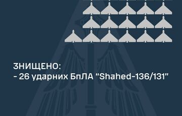 Ночью Россия массированно била по Украине: ПВО сбила десятки дронов Ночью Россия массированно била по Украине: ПВО сбила десятки дронов