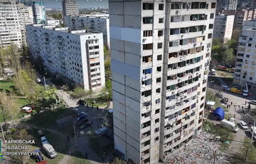 Последствия ракетного удара по Харькову показали с дрона: видео