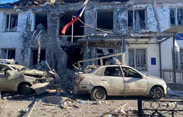 В Юбилейном нанесли удар по зданию, где проходило совещание оккупантов: фото В Юбилейном нанесли удар по зданию, где проходило совещание оккупантов: фото