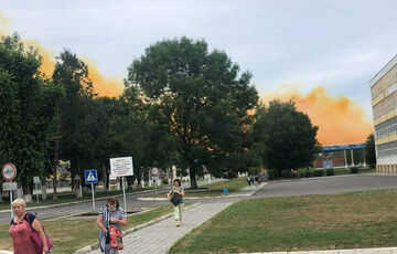 Авария на заводе ”Ровноазот”: на город движется облако ярко желтого дыма