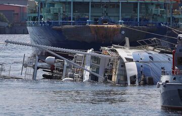 В Петербурге затонул новый российский буксир ”Капитан Ушаков”