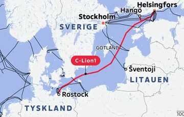 У Балтійському морі знову пошкодили підводний кабель - між Фінляндією та Німеччиною