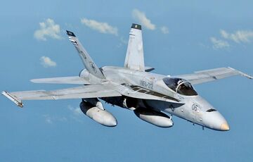 В США разбился военный самолет F-18 Hornet В США разбился военный самолет F-18 Hornet