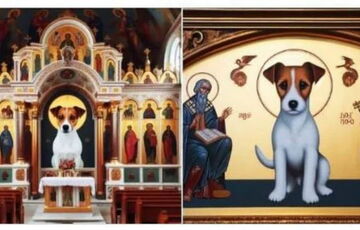 В России заявили, что в Украине канонизировали пса Патрона, показав его ”икону”