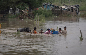 Из-за наводнения в Индии погибли десятки человек