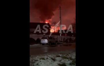 В Смоленской области после атаки БПЛА горит нефтебаза