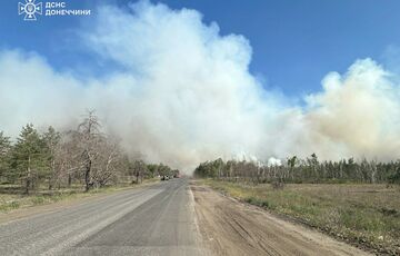 Спасателям удалось потушить масштабный пожар в лесу под Лиманом после российского обстрела 