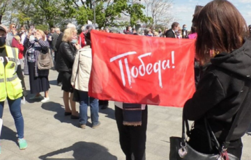 Колаборанти у Каховці розпочали підготовку до 9 травня Колаборанти у Каховці розпочали підготовку до 9 травня