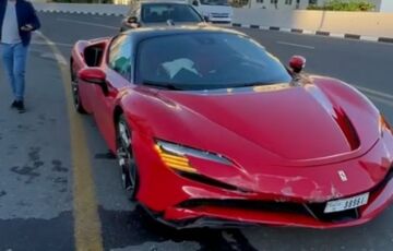 Украинец в Дубае разбил эксклюзивный суперкар Ferrari стоимостью 1 млн.  долларов 