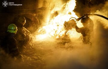 Россияне атаковали промышленный объект в Полтавской области