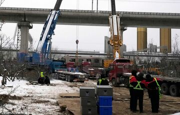 В Пекине из-за непогоды столкнулись поезда метро