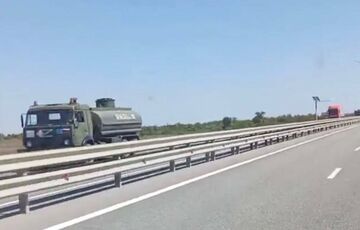 Партизани помітили в Криму колону паливозаправників Партизани помітили в Криму колону паливозаправників