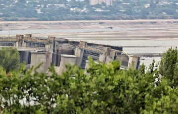 Как выглядит Каховская ГЭС после подрыва: новые снимки