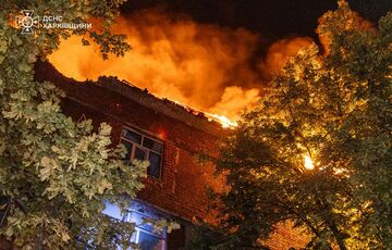 Российский дрон ударил по предприятию в Харькове