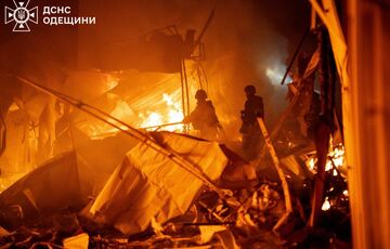 В Одессе после российской атаки поврежден энергообъект и горел рынок: кадры
