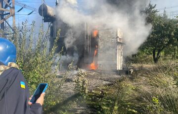 Российские военные обстреляли Славянскую ТЭС