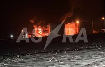 В Краснодарском крае после атаки беспилотников загорелась нефтебаза